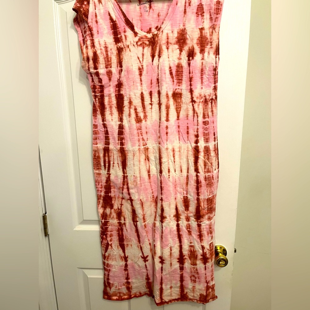 Tie-Dye Cotton Midi Dress